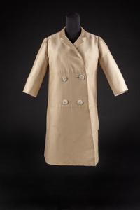 Christian Dior by Marc Bohan Haute Couture Coat, Spring-Summer 1961 — Worn by Dame Olivia de Havilland in "A Gift of Time" with Henry Fonda which opened at the Ethel Barrymore Theatre on Broadway on February 22, 1962.