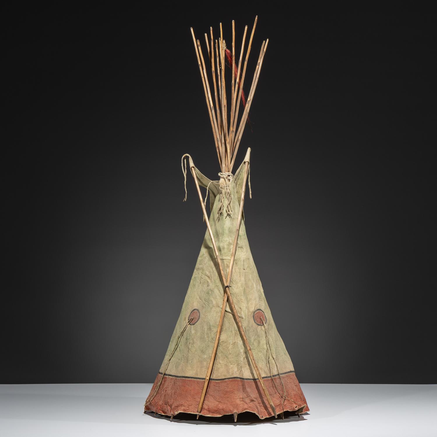 Plains Painted Hide Model Tipi