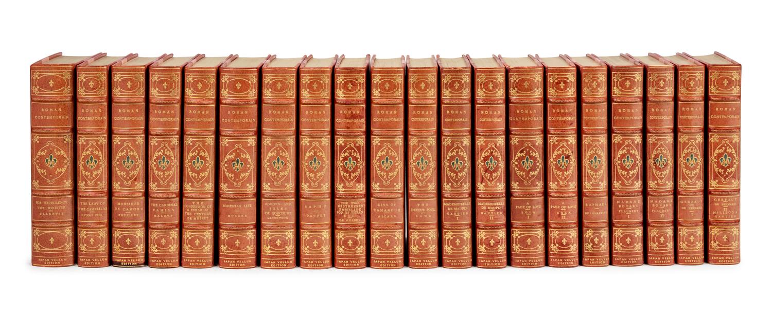 [BINDINGS]. Chefs-D'Oeuvre du Roman Contemporain . Philadelphia: for Subscribers by George Barrie & Sons, [1900].