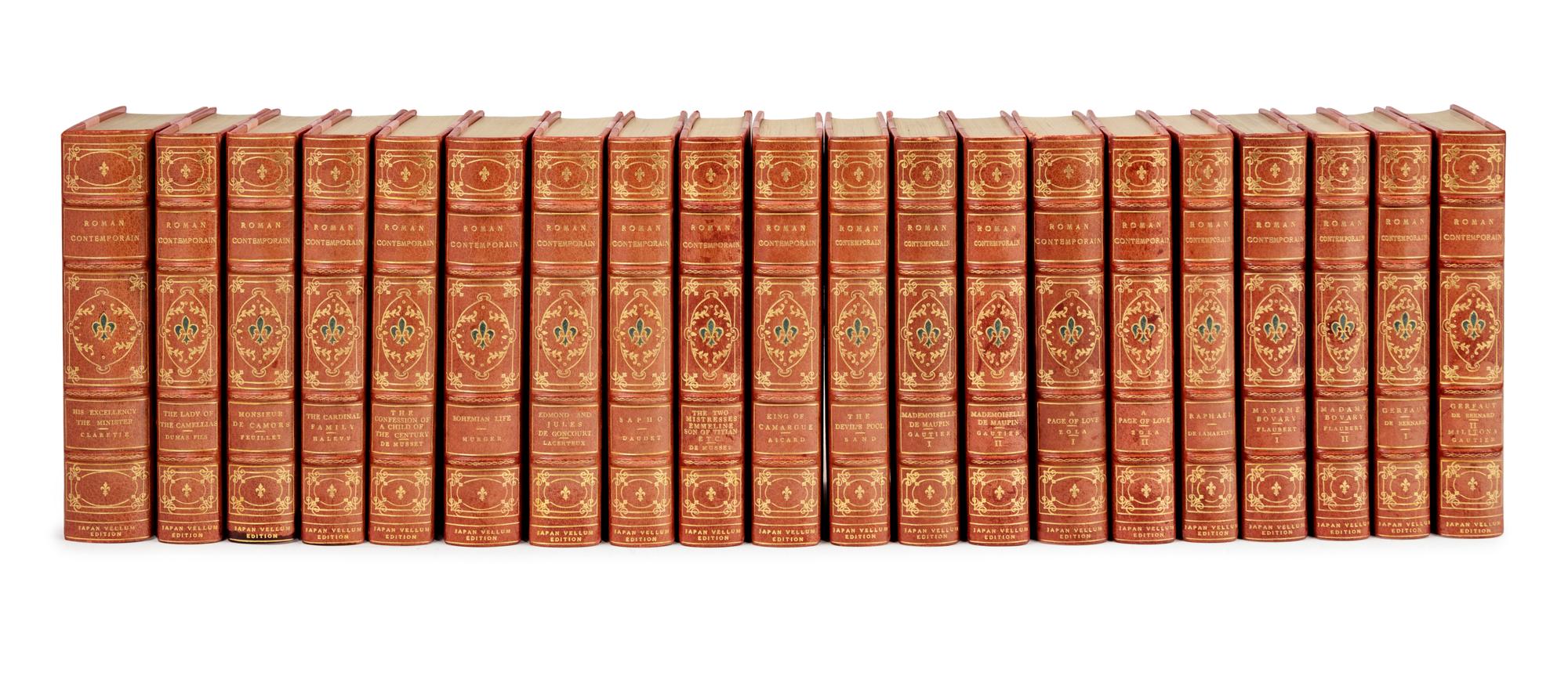 [BINDINGS]. Chefs-D'Oeuvre du Roman Contemporain . Philadelphia: for Subscribers by George Barrie & Sons, [1900].