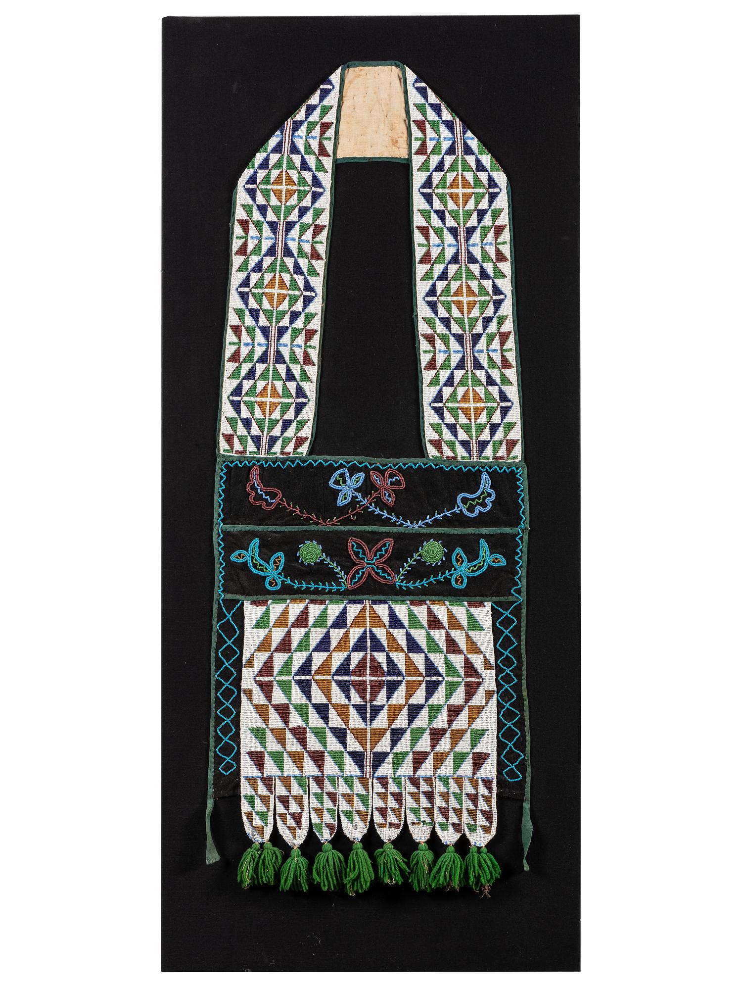 Potawatomi Loom Beaded Bandolier Bag
