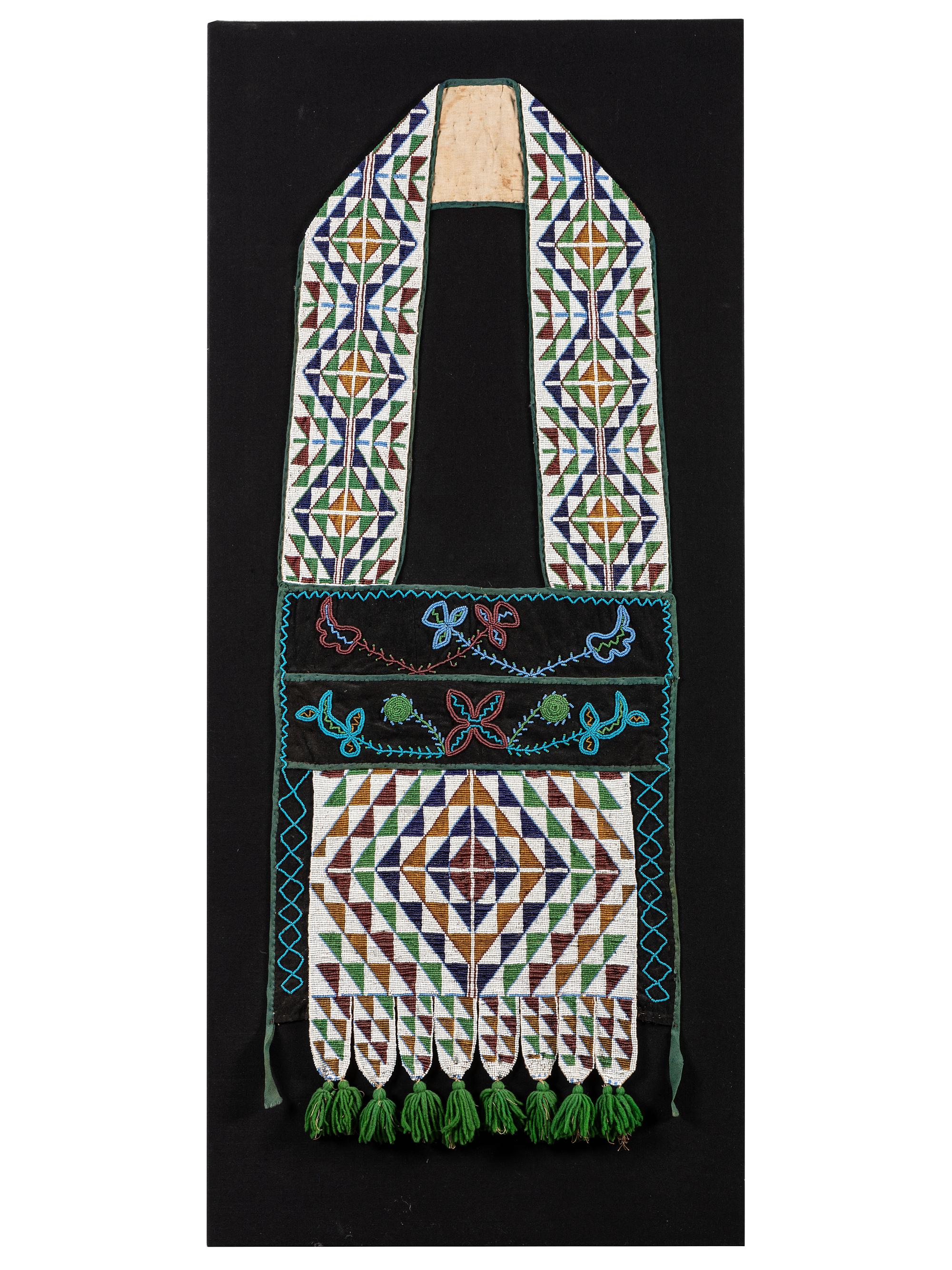 Potawatomi Loom Beaded Bandolier Bag