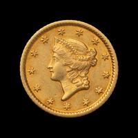 An 1853-O Liberty Head $1 Gold Coin