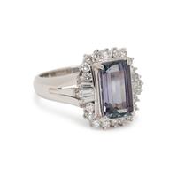 TANZANITE AND DIAMOND RING
