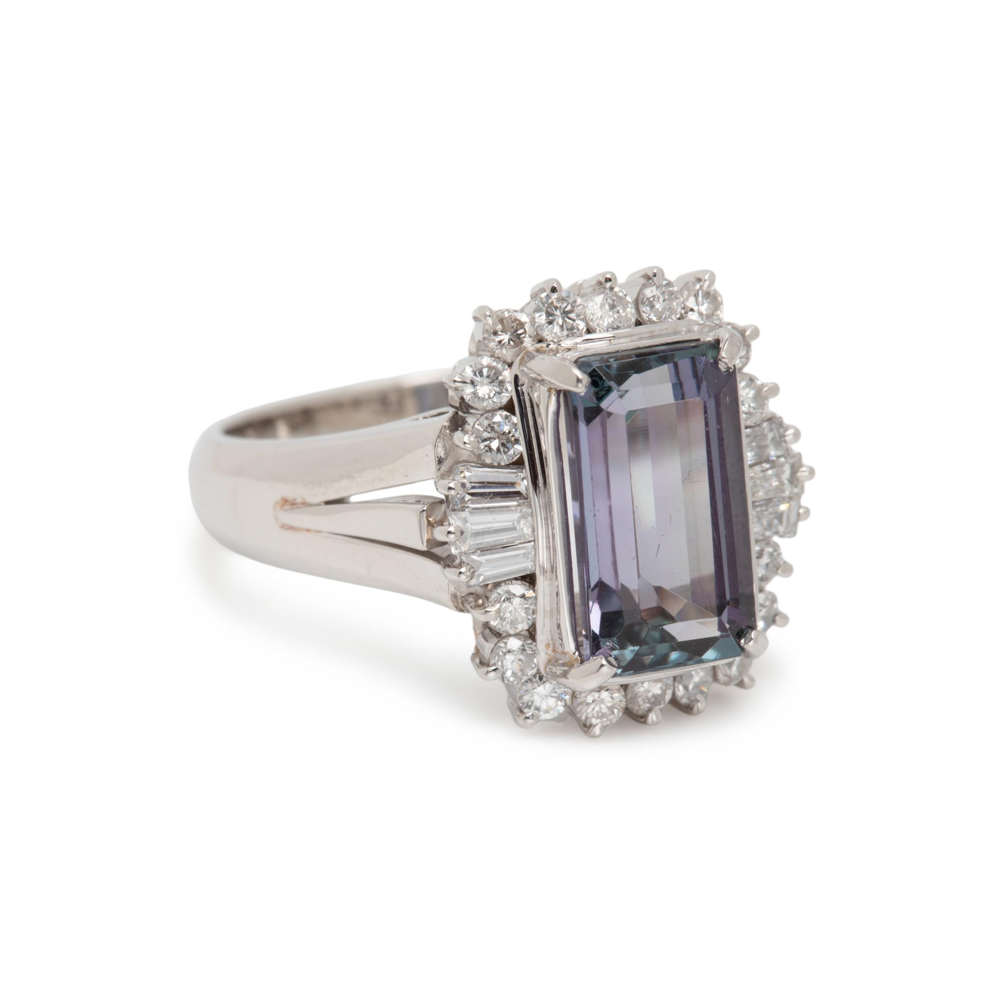 TANZANITE AND DIAMOND RING