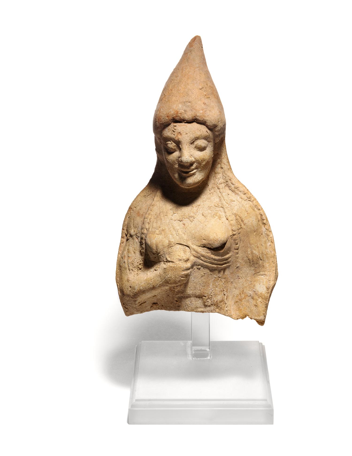 A Greek Terra Cotta Fragmentary Female Figure