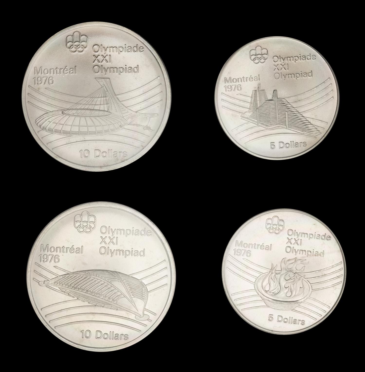 A Royal Canadian Mint 1976 Montreal Winter Olympiad Commemorative 4 Coin Set