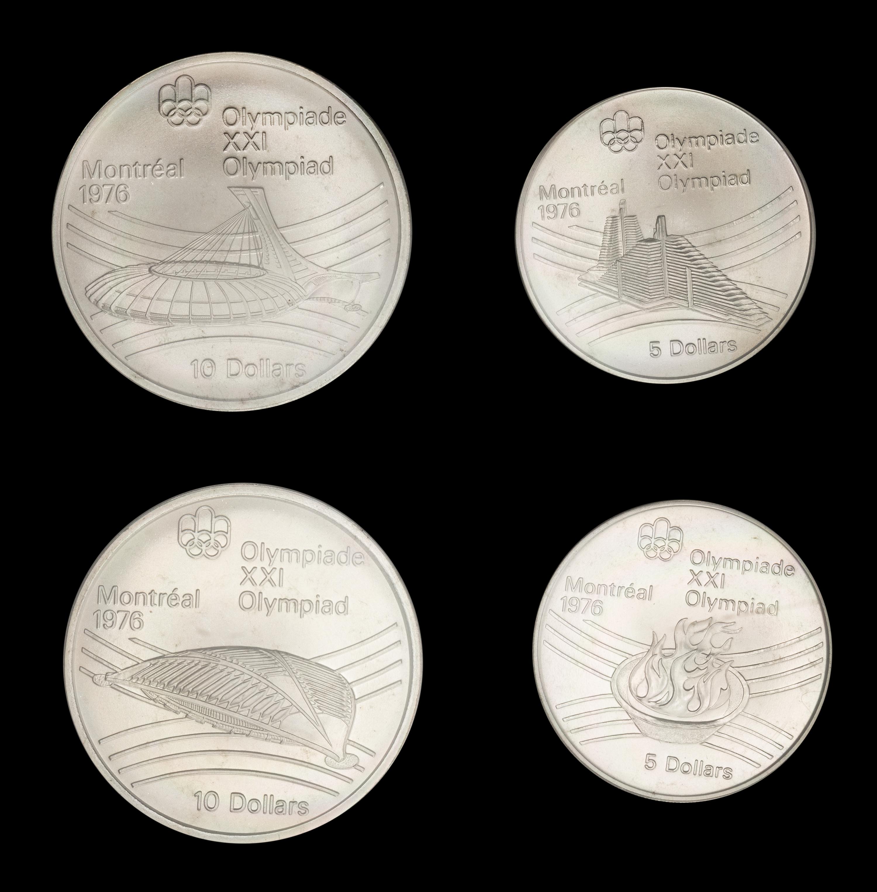 A Royal Canadian Mint 1976 Montreal Winter Olympiad Commemorative 4 Coin Set