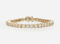 A 14K Yellow Gold Tennis Bracelet