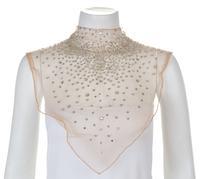 A Pauline Trigere Sheer Crystal Embellished Dicky, No size.
