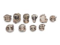 Group of Navajo Silver and Turquoise Rings