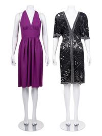 Two Designer Dresses: One Halston and One Fabrice, 1970-80s