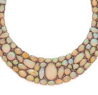 OPAL AND DIAMOND NECKLACE