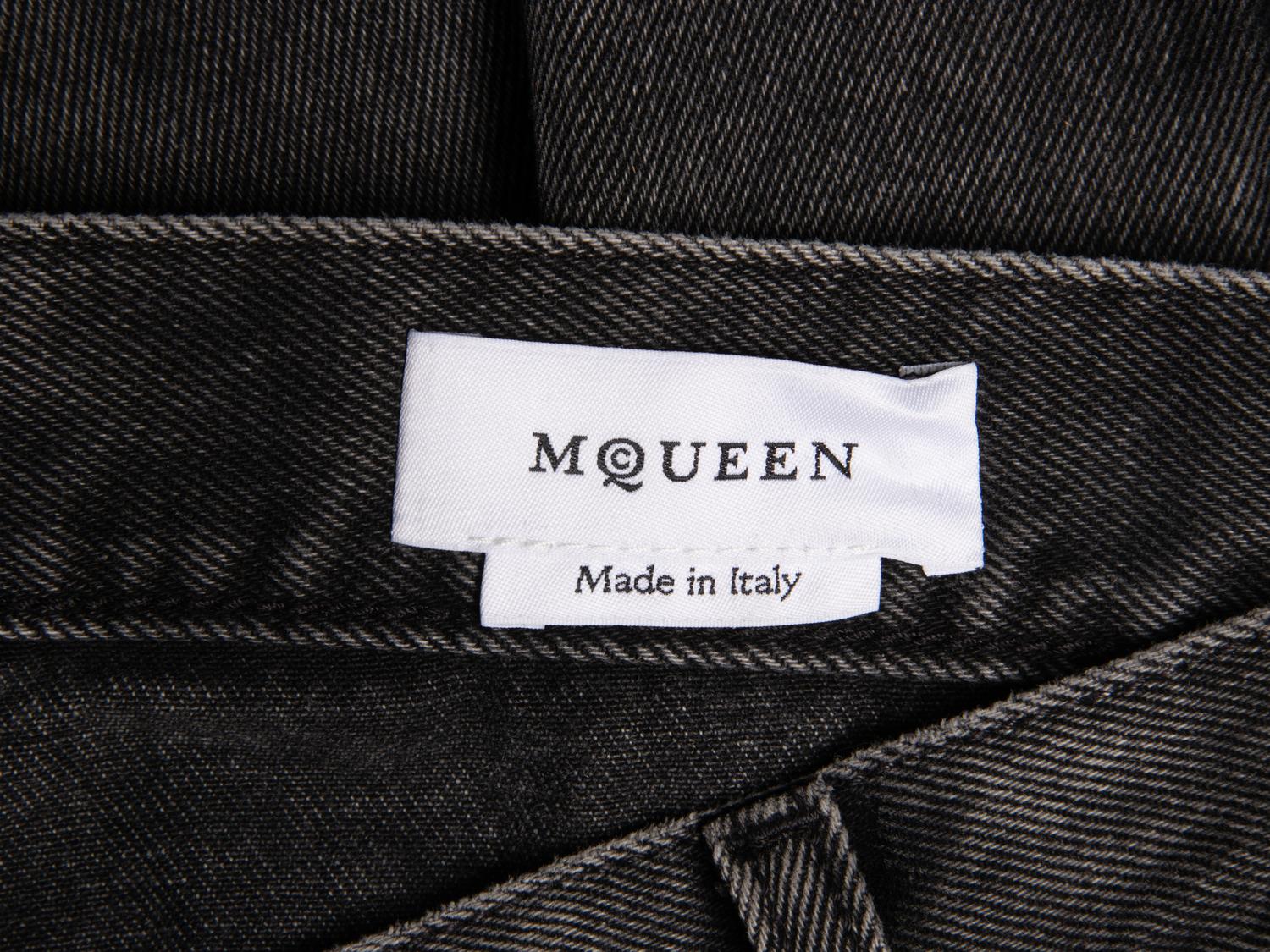 McQueen, Grey Denim Bondage Jeans, 2024