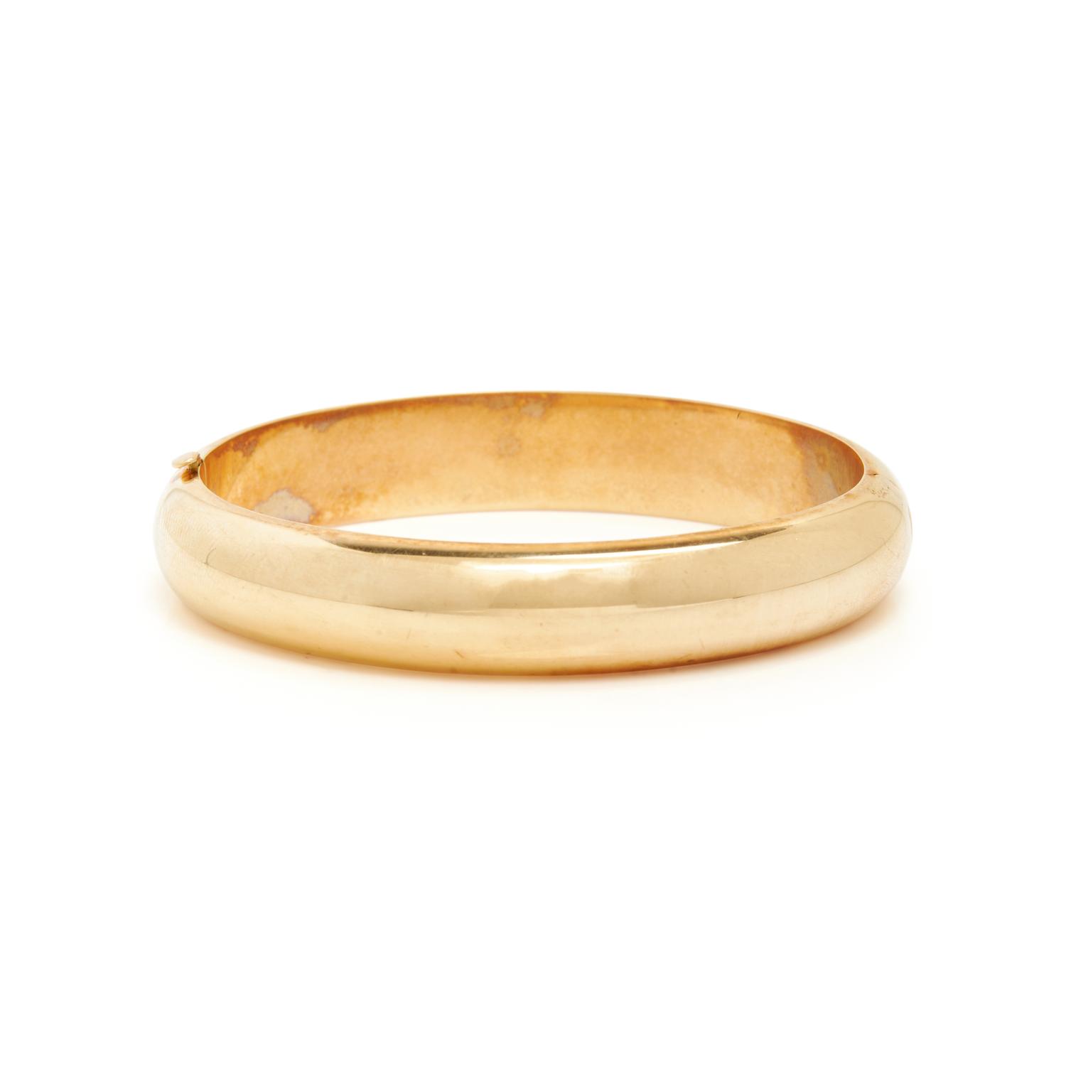 YELLOW GOLD BANGLE BRACELET