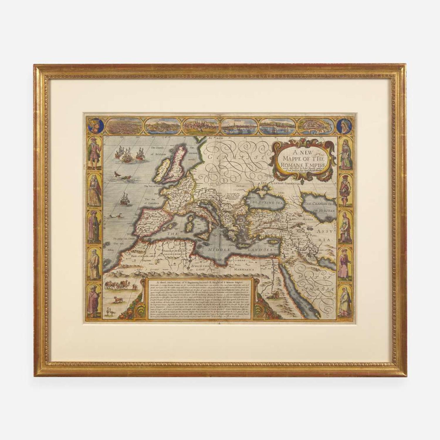 [Maps & Atlases] Speede, John A New Mappe of the Romane Empire...
