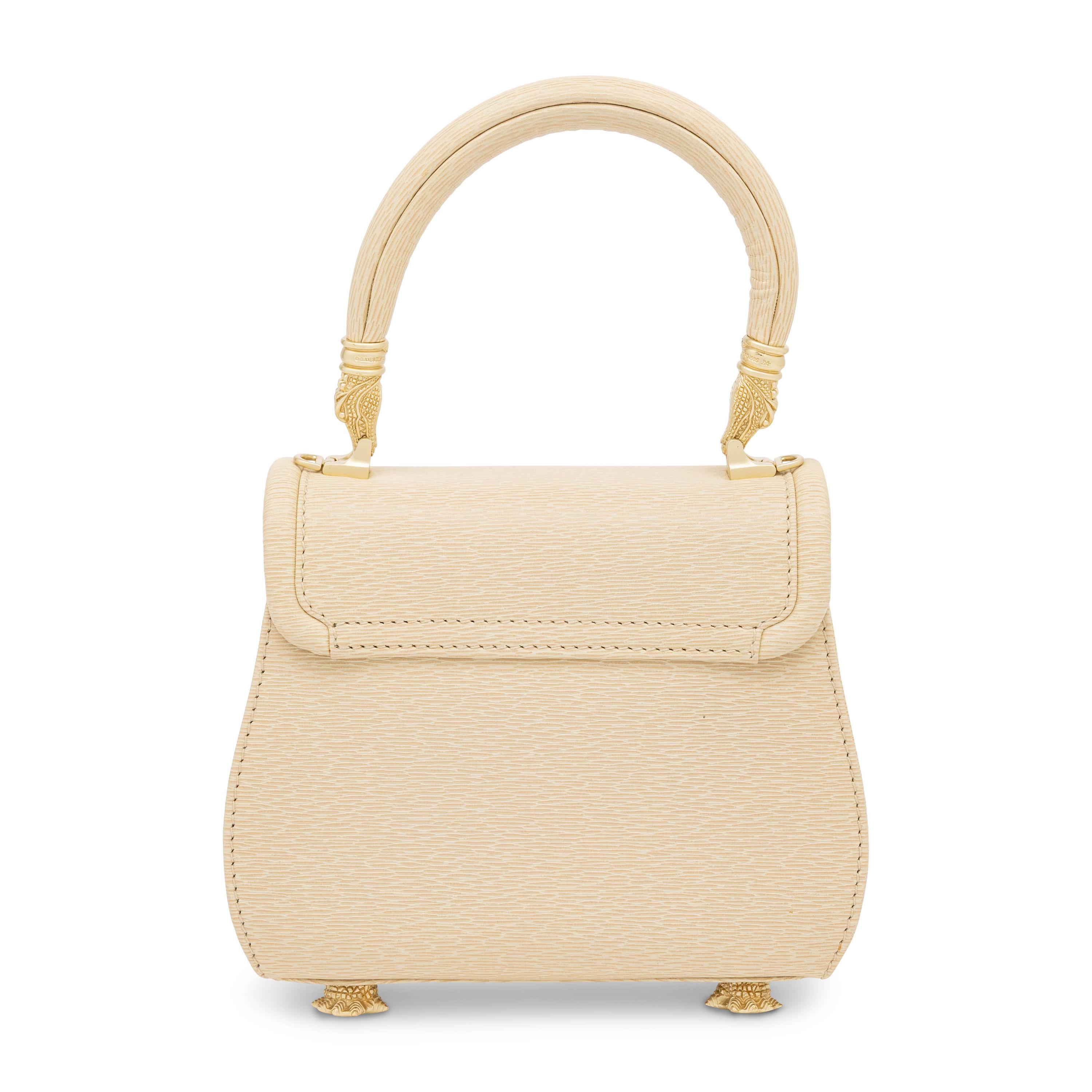 Kieselstein-Cord, Cream Leather Handbag