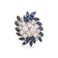 DIAMOND AND SAPPHIRE RING