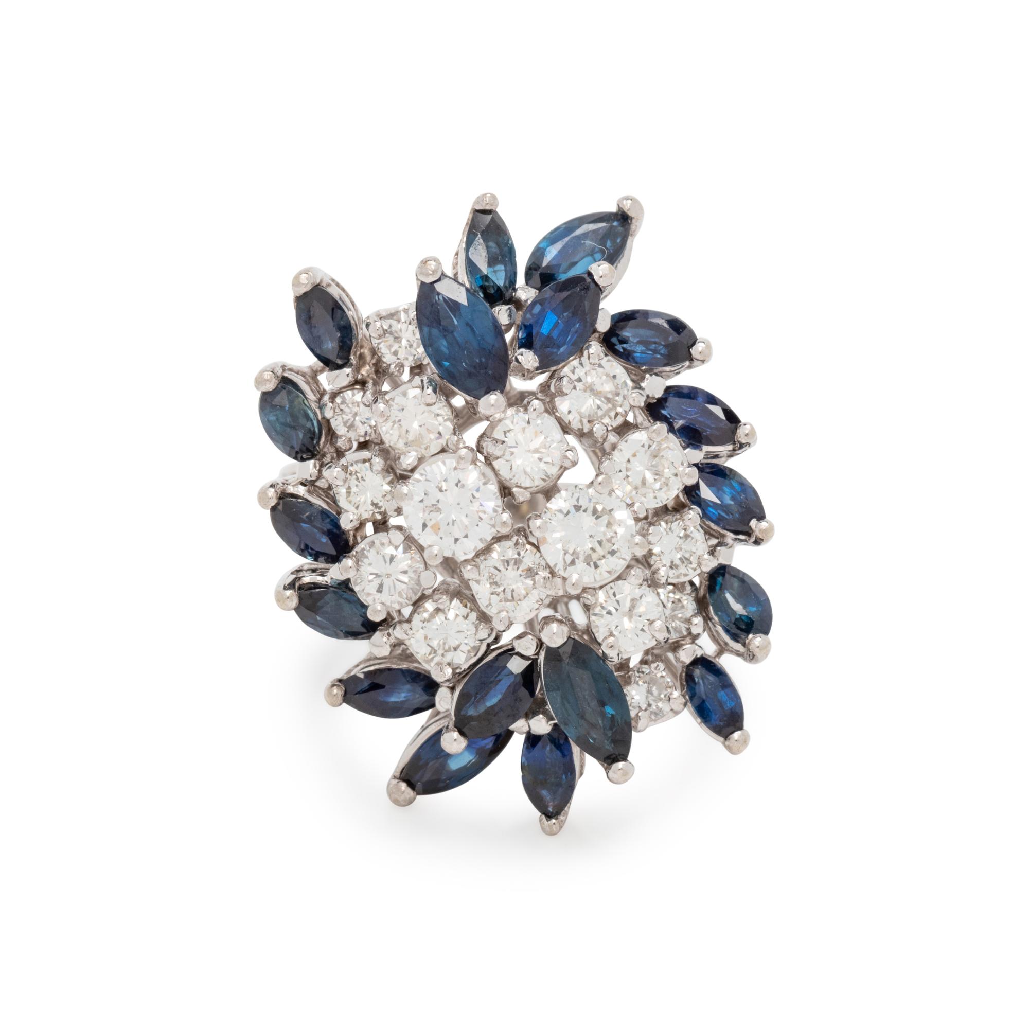 DIAMOND AND SAPPHIRE RING