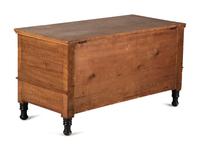 A Grain Paint Decorated and Part Ebonized Three-Drawer Blanket Chest