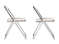 A Pair of Italian Lucite Folding Chairs