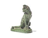 After Emmanuel Fremiet (French, 1824-1910), A Miniature Bronze Sculpture of a Seated Cat