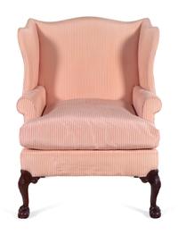 A George II Style Mahogany Wingback Armchair
