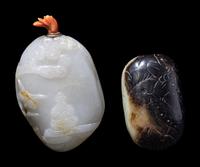 Two Chinese Jade Snuff Bottles
