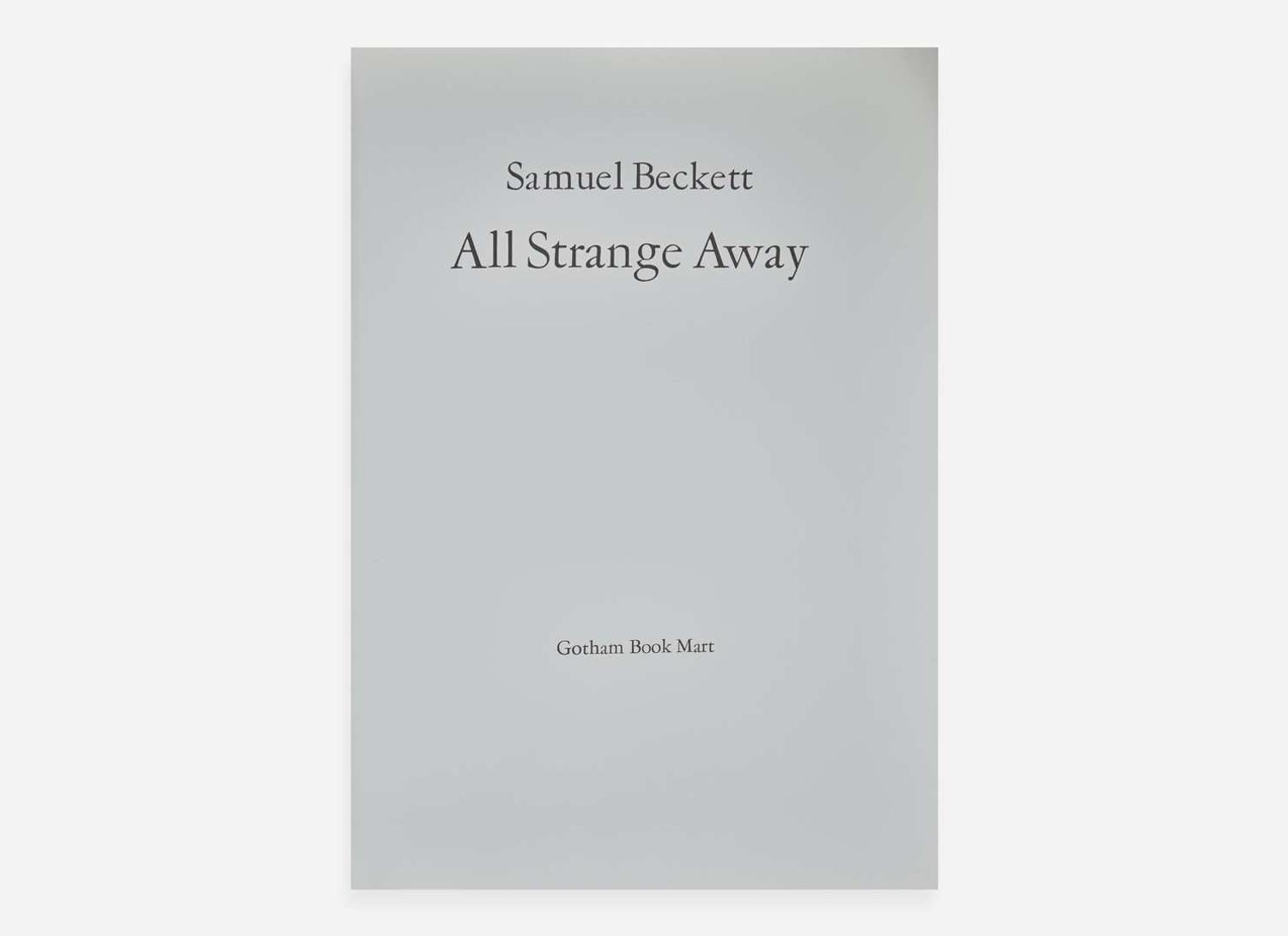 [Children's & Illustrated] [Gorey, Edward] Beckett, Samuel: All Strange Away