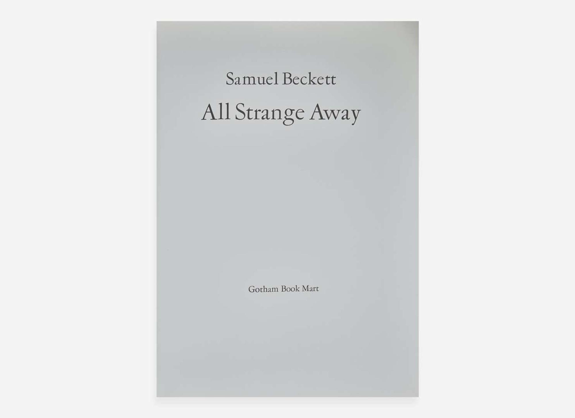 [Children's & Illustrated] [Gorey, Edward] Beckett, Samuel: All Strange Away