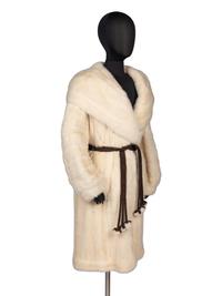 Fendi White Mink Coat