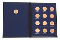 A Commemorative Album of 13 The Apollos Medallions, Diameter of each medallion 1 1/4 inches.