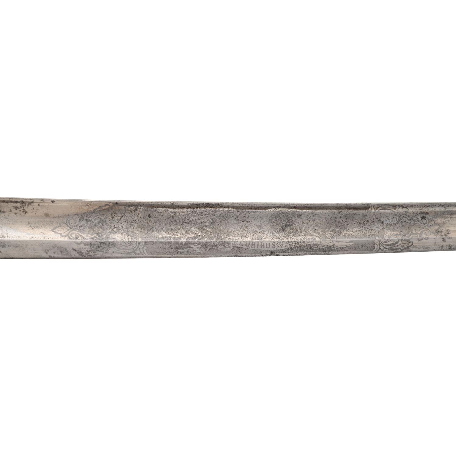 Imported Foot Officer's Sword Presented to Maj. (Col.) James A. Lane - 102nd New York Infantry - WIA at Gettysburg.