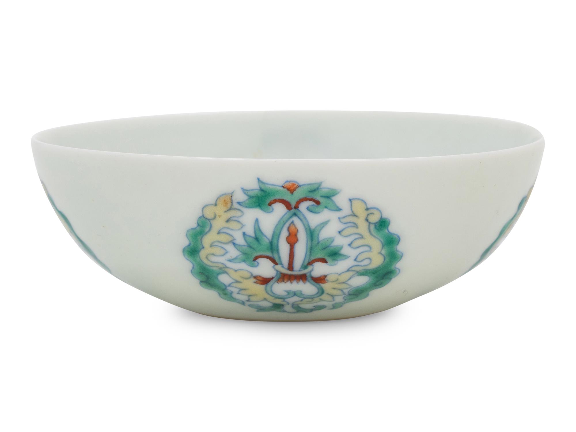 A Chinese Doucai Porcelain Cup