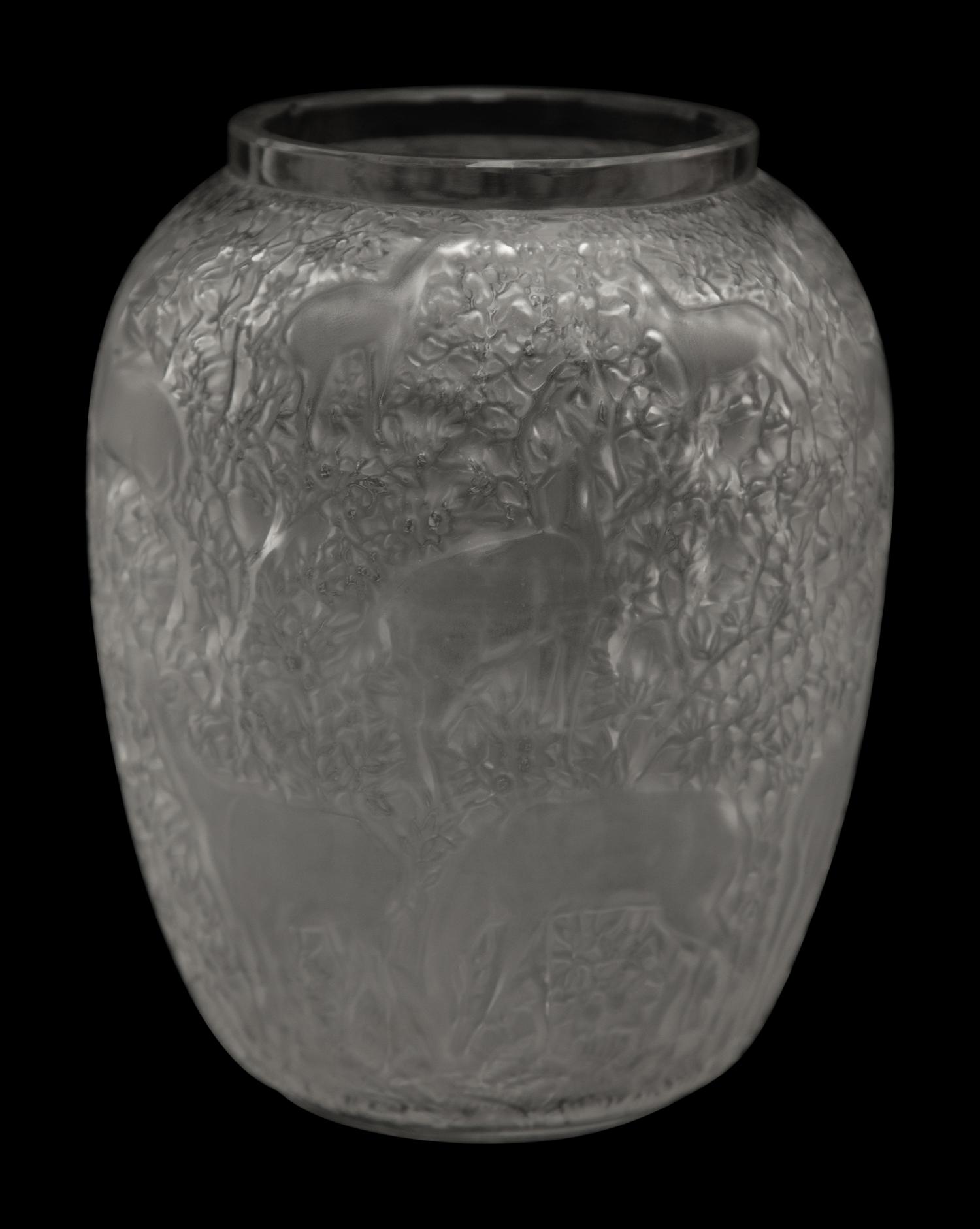A Lalique Biches Vase