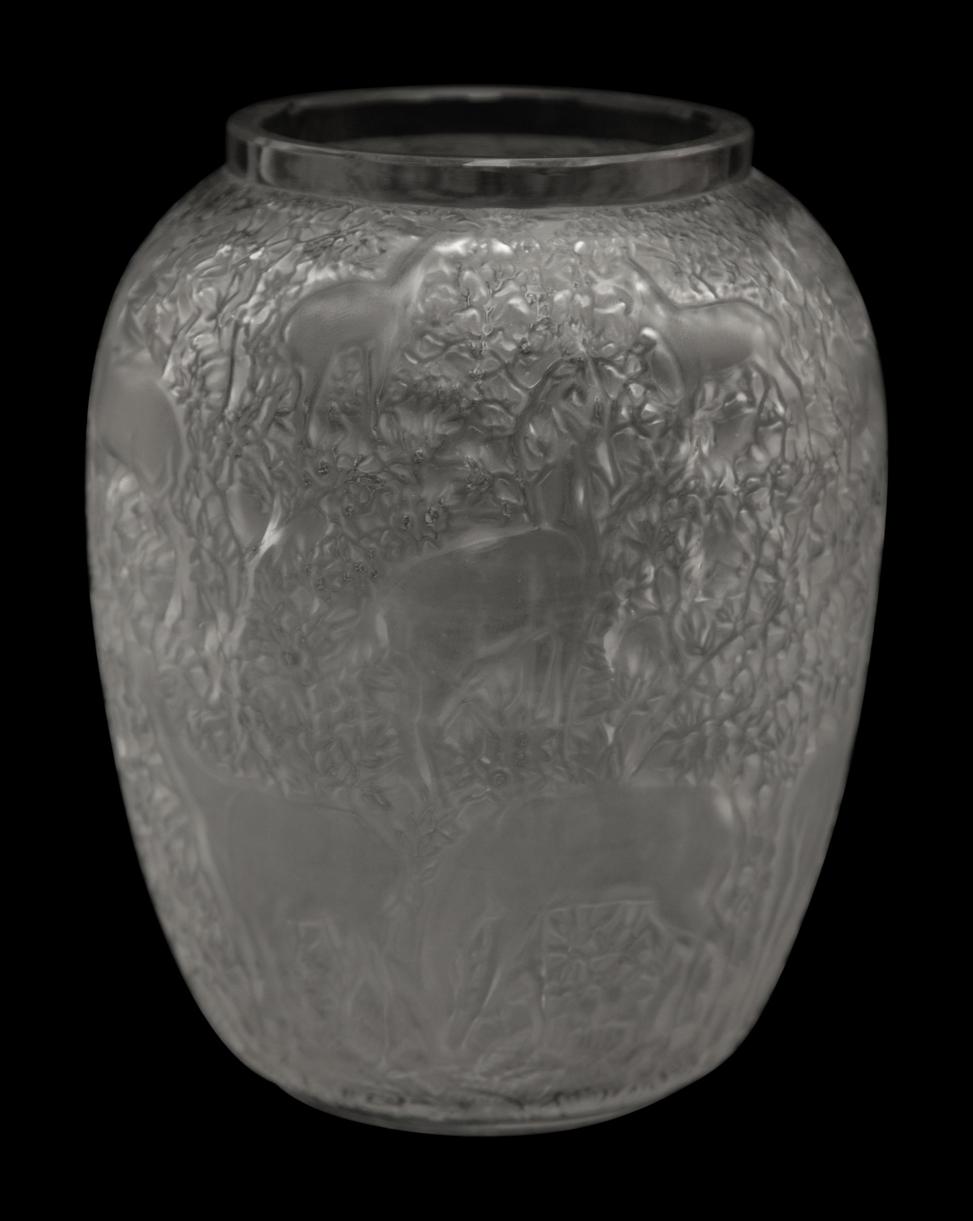 A Lalique Biches Vase