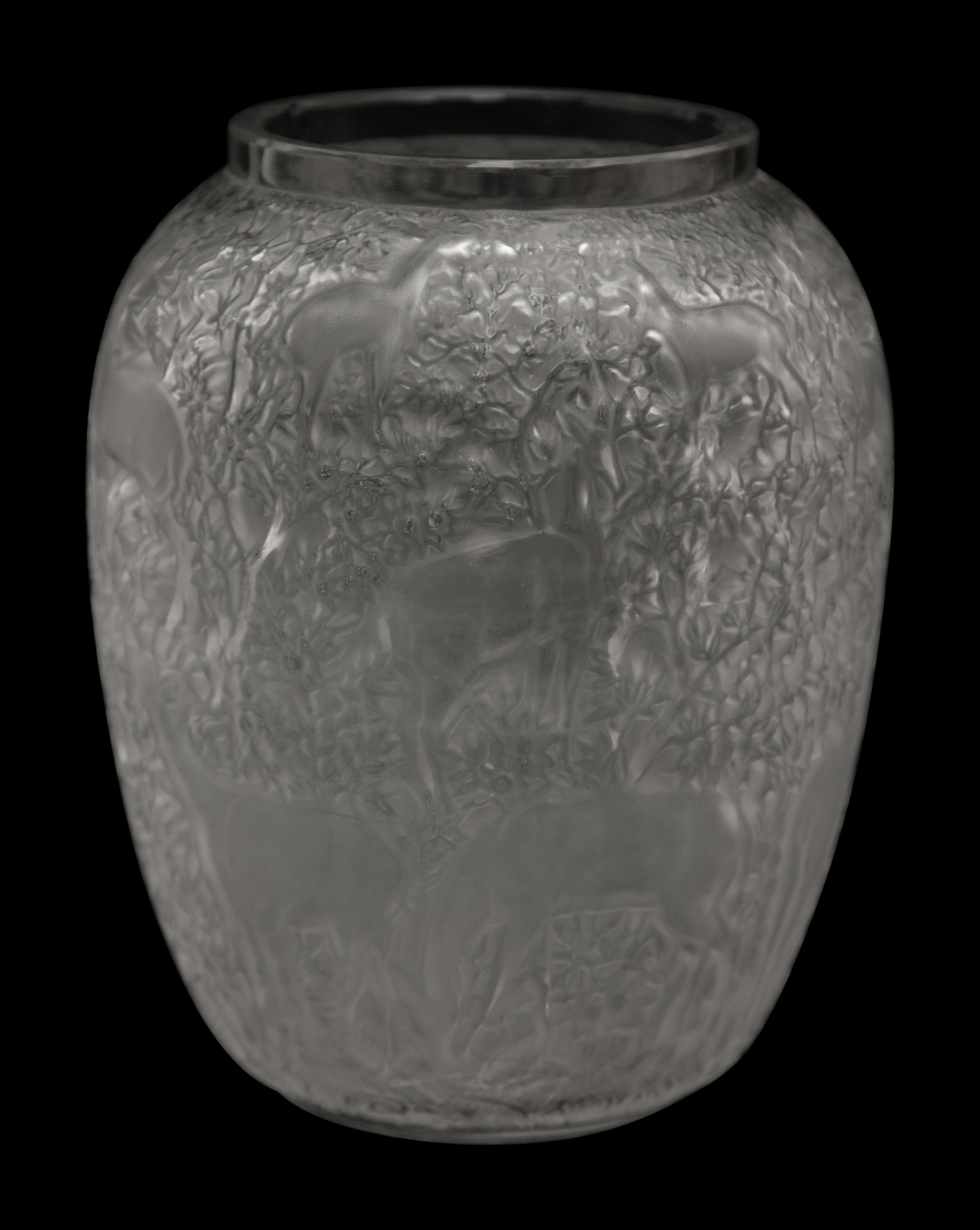 A Lalique Biches Vase