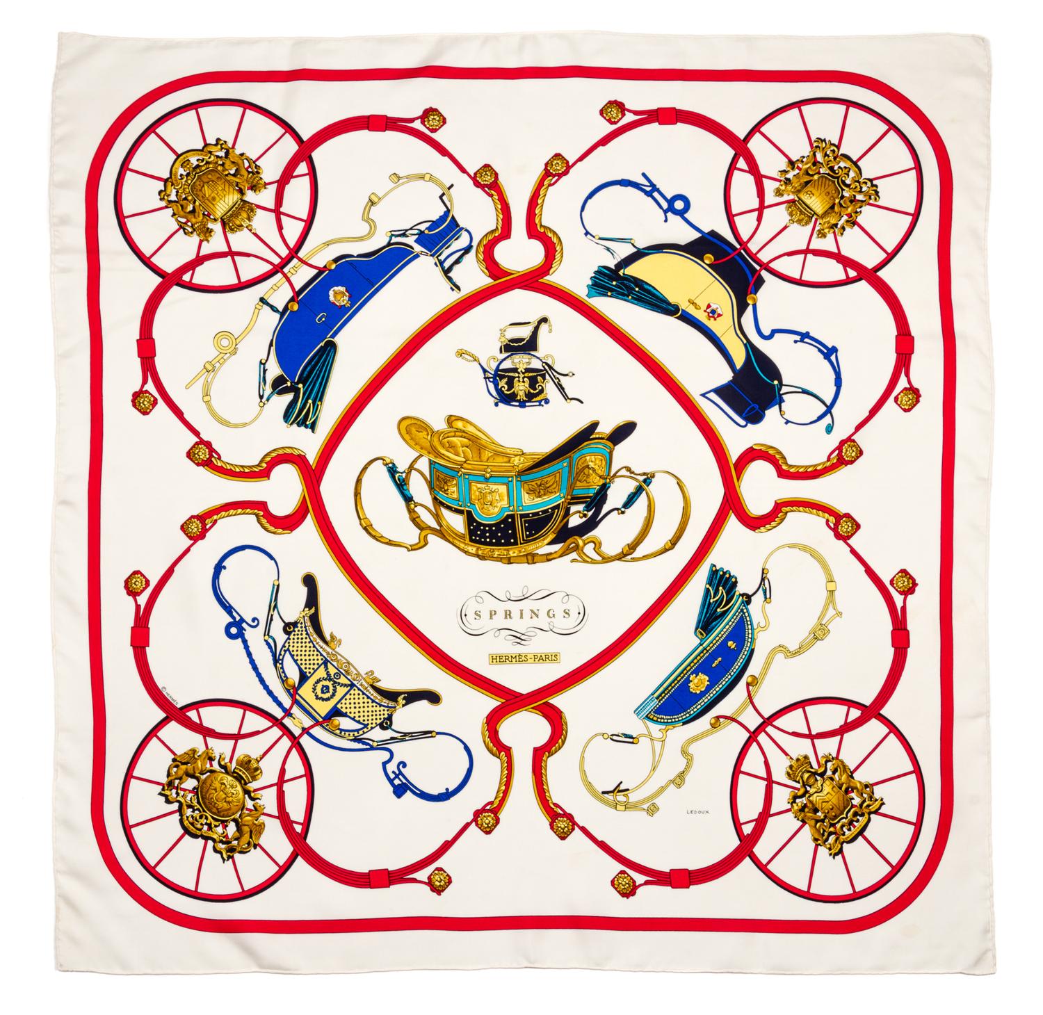 An Hermes 90cm Silk Scarf, 36"x36".