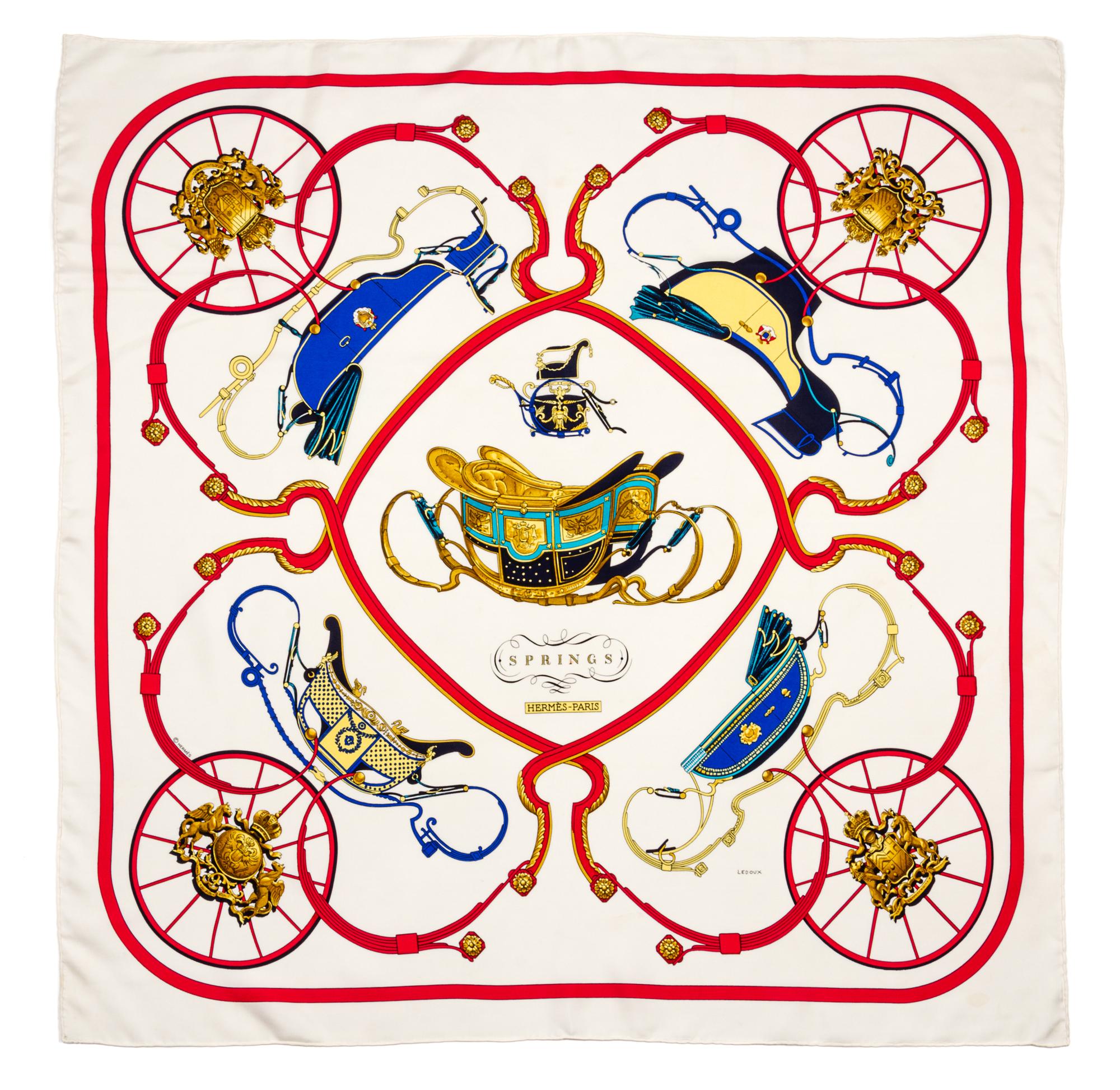 An Hermes 90cm Silk Scarf, 36"x36".