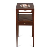 A Mahogany Wash Stand and Chinese Porcelain Bowl