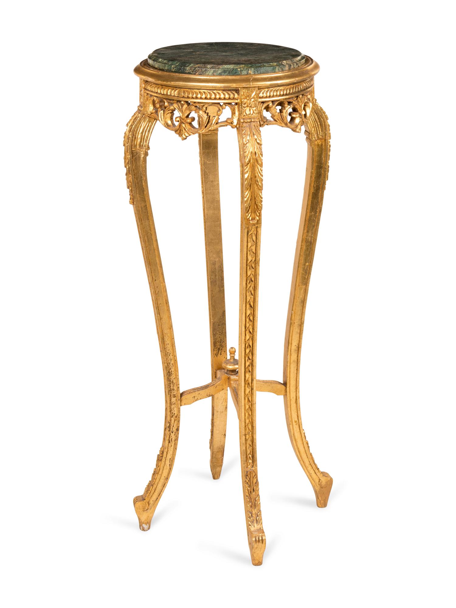 A Louis XV Style Giltwood Pedestal