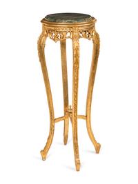 A Louis XV Style Giltwood Pedestal