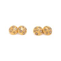 YELLOW GOLD AND DIAMOND CUFFLINKS