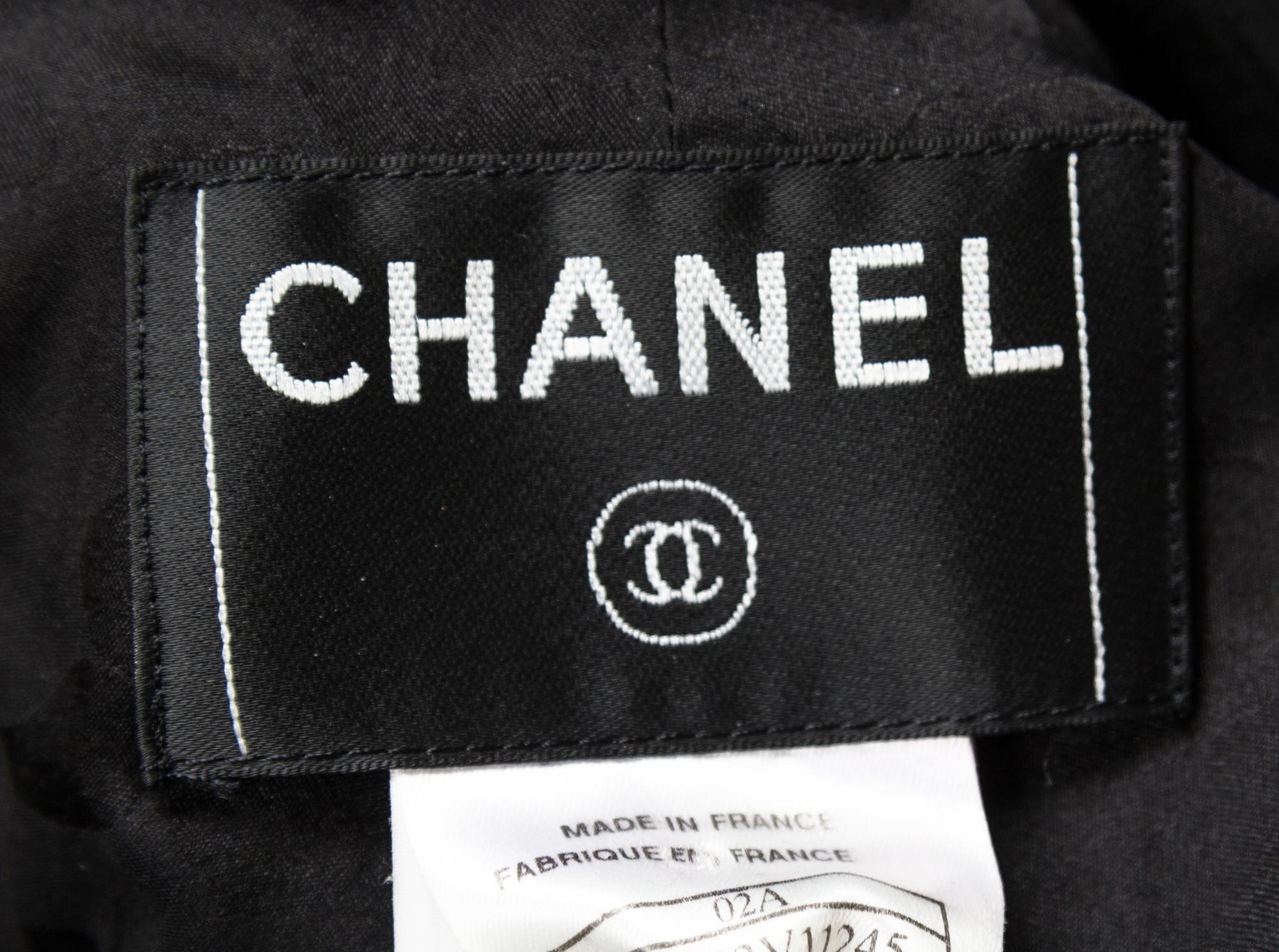A Chanel Black Wool Jacket, Size 38.