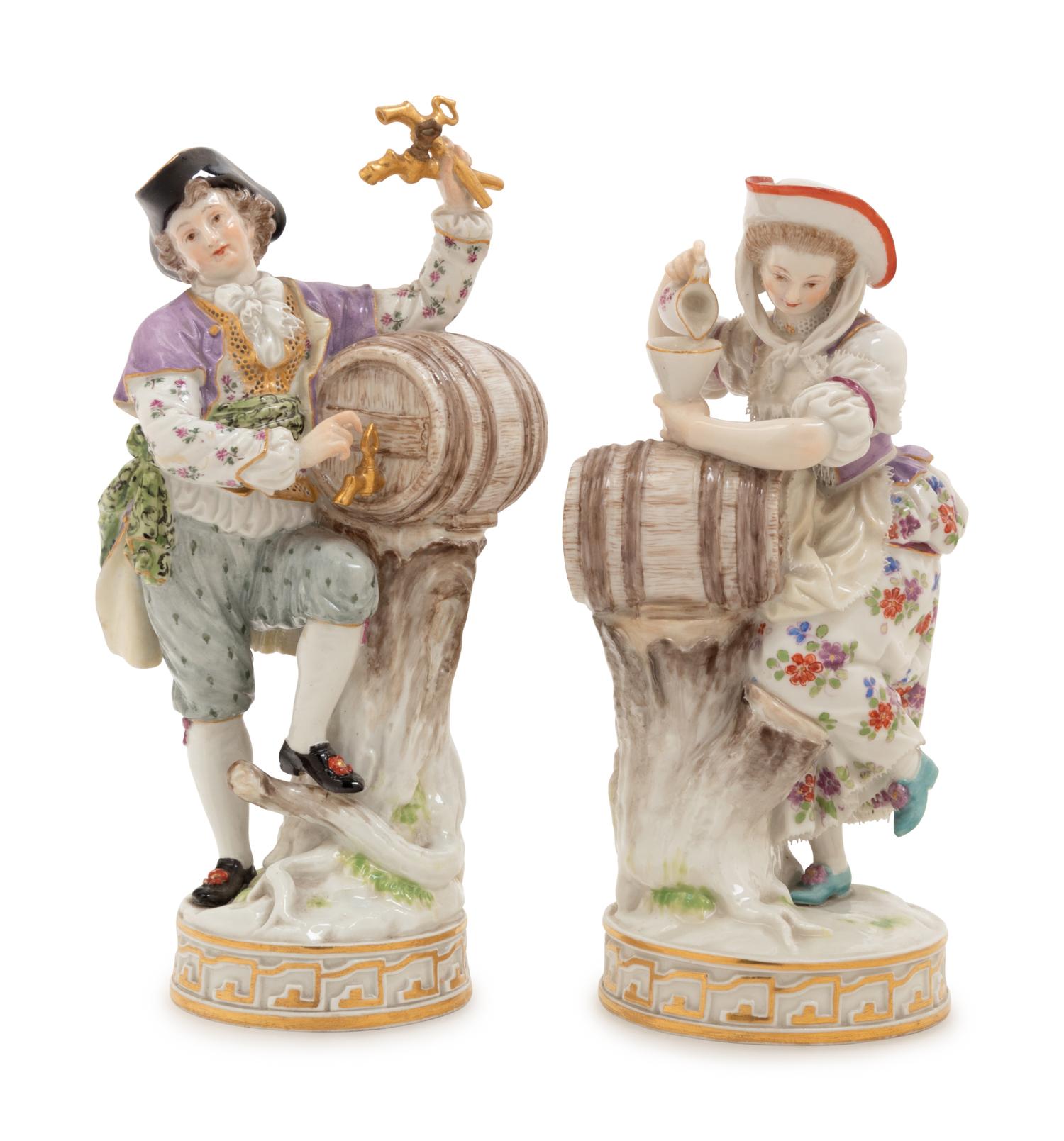 Two Meissen Porcelain Figures