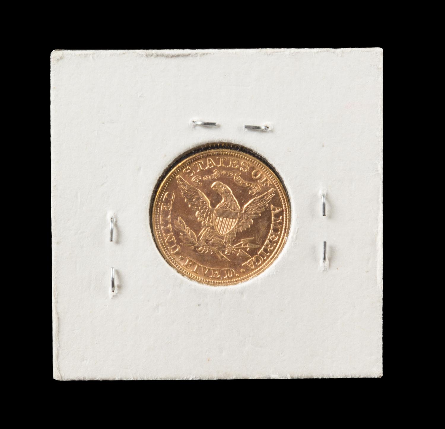 A United States 1892 Liberty Head $5 Gold Coin