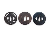 Nine Cast Iron Tsubas