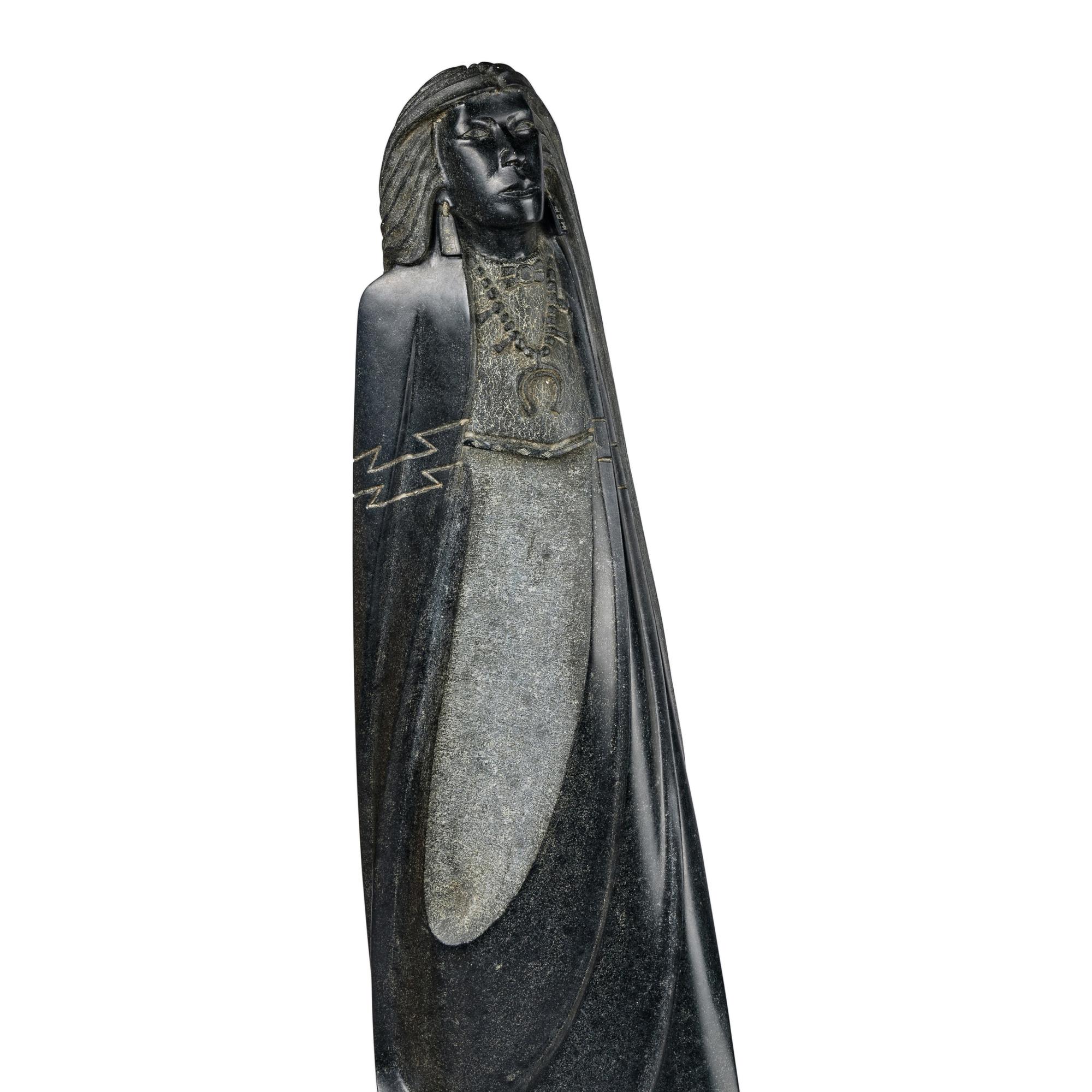 Stone Sculpture in Style of Larry Yazzie, 1989