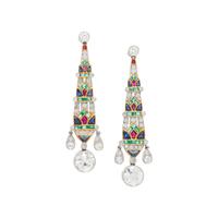 DIAMOND AND MULTIGEM EARRINGS