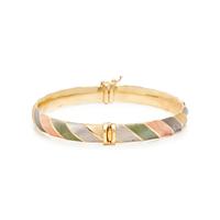 COLLECTION OF GOLD BANGLE BRACELETS